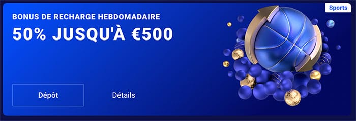 Frumzi Casino Paris Sportifs - Bonus de Recharge Hebdomadaire