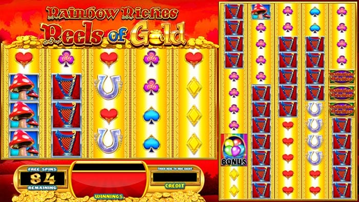 Tours gratuits au Rainbow Riches Reels of Gold