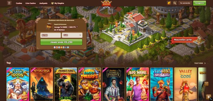 MyEmpire casino avec le meilleur logiciel de jeux